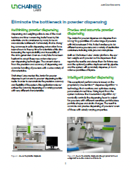 Eliminate the bottleneck in powder dispensing