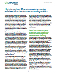 High-throughput 96-well cocrystal screening workflow for active pharmaceutical ingredients