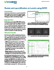 Nucleic acid quantification on Lunatic using A260