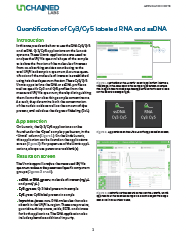 Quantification of Cy3/Cy5 labeled RNA and ssDNA