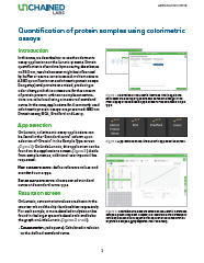 Quantification of protein samples using colorimetric assays