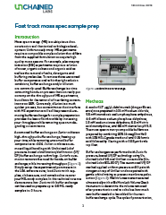 Fast track mass spec sample prep