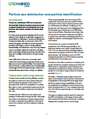 Particle size distribution and particle identification